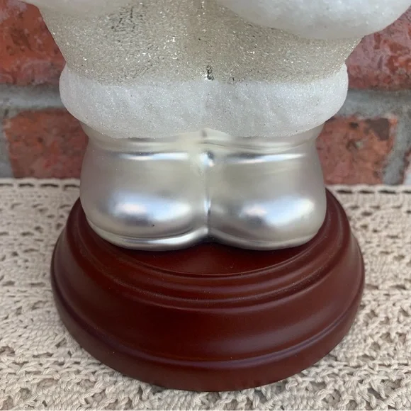 Vintage Dept 56 Mercury Glass Santa Bottle Brush Tree Figurine - Picture 11 of 13